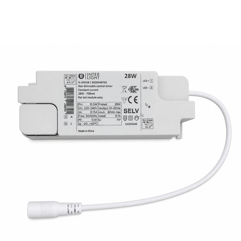 Interlight Universele driver Driver Led 28W 700ma/230V niet dimbaar