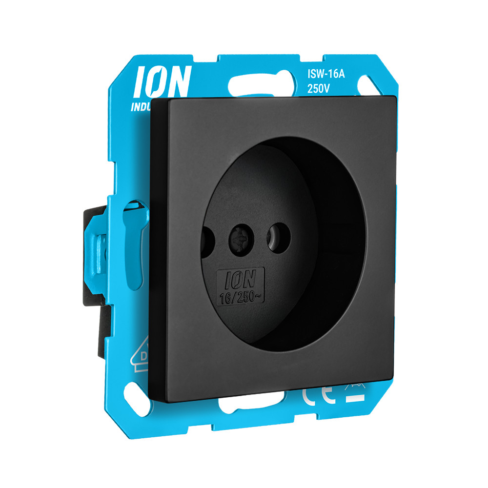 ION INDUSTRIES Wandcontactdoos zonder RA met Aanra Wandcontactdoos Zonder ra met aanraakbeveiliging V1/J1 mat zwart ION INDUSTRIES Wandcontactdoos zonder RA met Aanra Wandcontactdoos Zonder ra met aanraakbeveiliging V1/J1 mat zwart