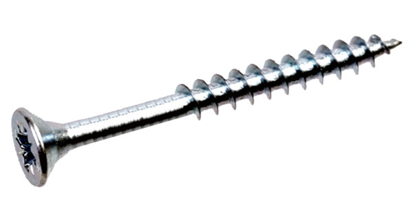 JMV Spaanplaatschroeven Spaanplaatschroef 6,0x120/70, verzinkt platte kop deeldraad - PZ 3