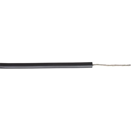 Jobarco Tempflex installatiedraad 1x1.5mm&sup2; rubber 70&deg;c zwart 100M ring