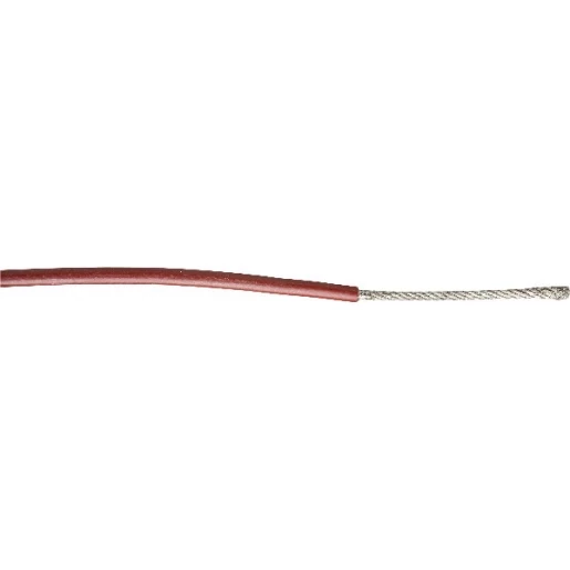 Jobarco Tempflex montagesnoer 1x0.75mm&sup2; rubber 180&deg;c rood 100M ring