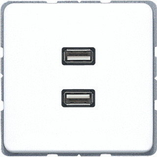 Jung CD 500 2xUSB multifunctionele verbindingsdoos alpinwit