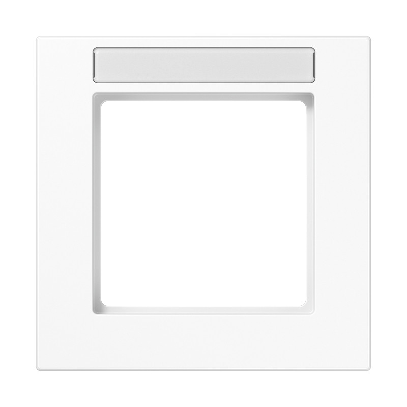 Jung A range / A 550 Afdekraam 1-voudig, met tekstvenster, A 550, thermoplast, alpine wit,