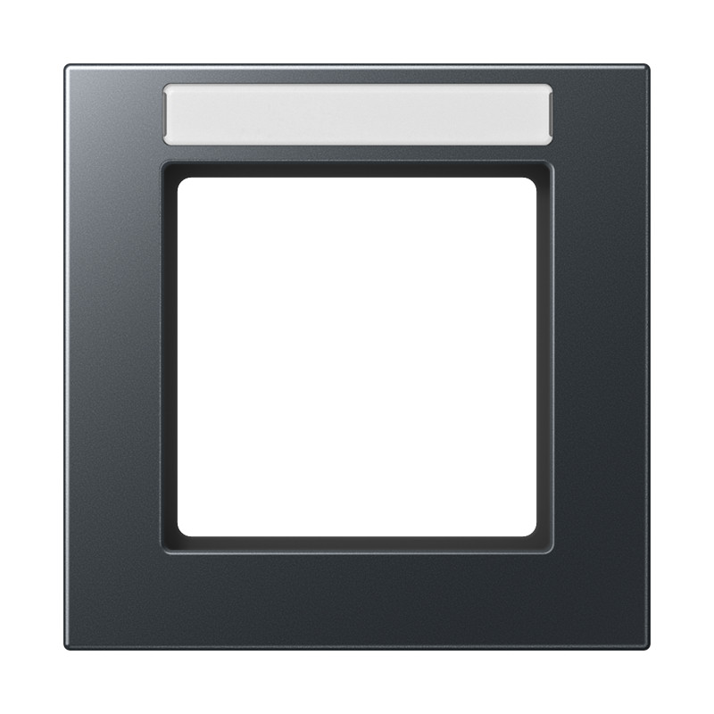 Jung A range / A 550 Afdekraam 1-voudig, met tekstvenster, A 550, thermoplast, antraciet ma