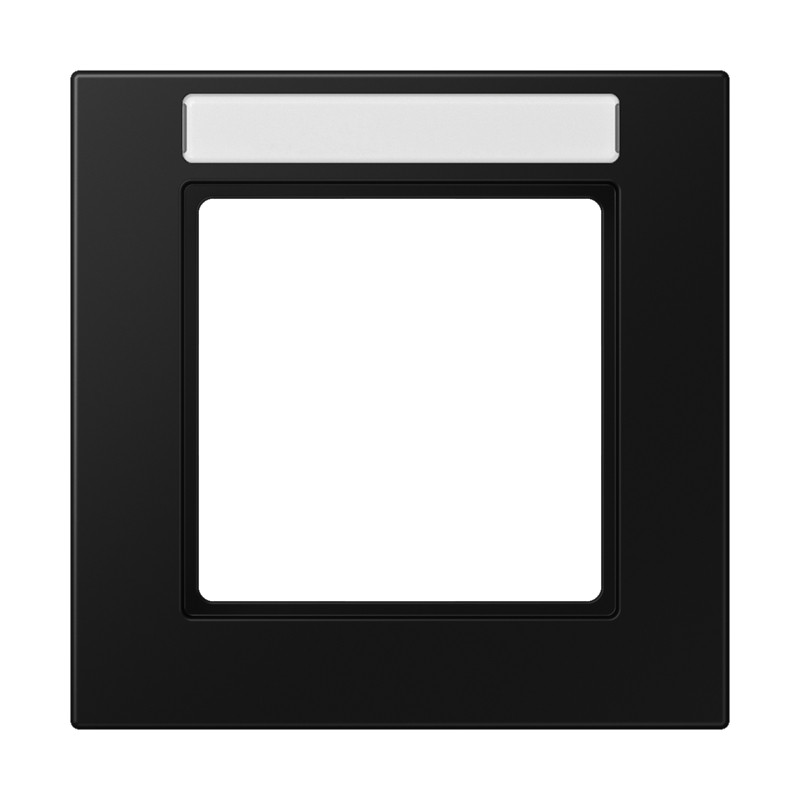 Jung A range / A 550 Afdekraam 1-voudig, met tekstvenster, A 550, thermoplast, grafietzwart