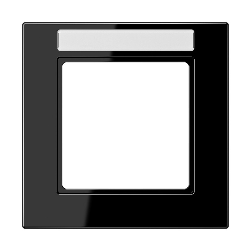 Jung A range / A 550 Afdekraam 1-voudig, met tekstvenster, A 550, thermoplast, zwart, verti