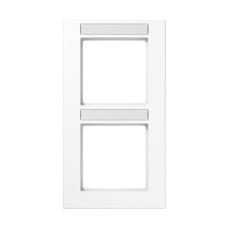 Jung A range / A 550 Afdekraam 2-voudig, met tekstvenster, A 550, thermoplast, alpine wit,