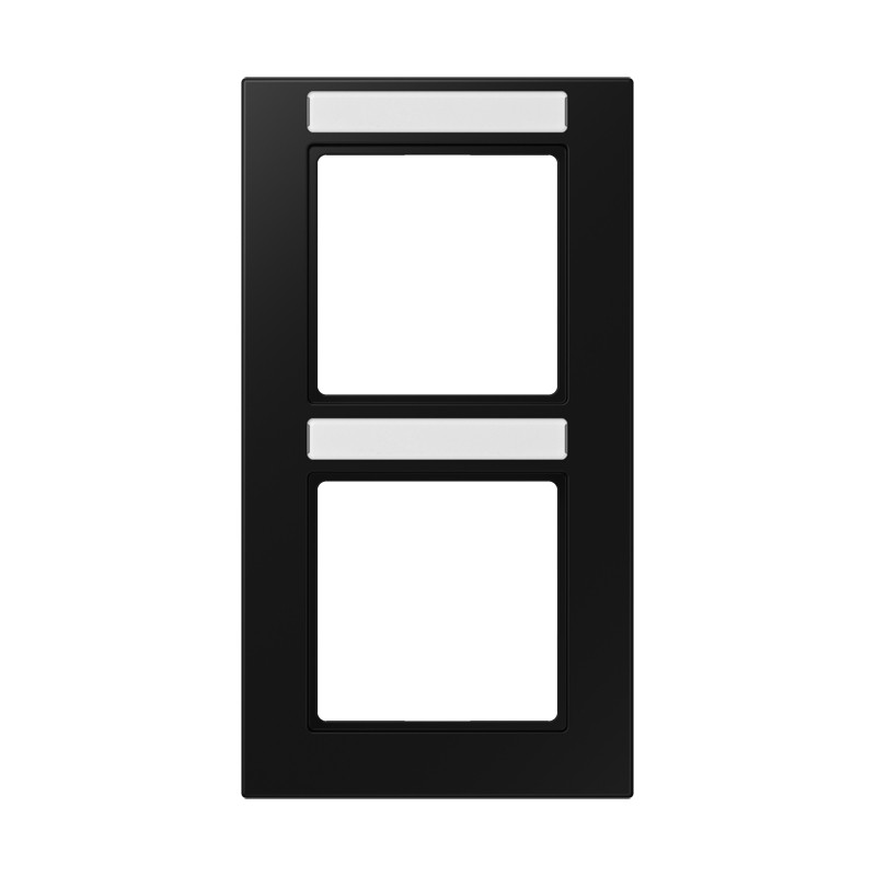 Jung A range / A 550 Afdekraam 2-voudig, met tekstvenster, A 550, thermoplast gelakt, grafi