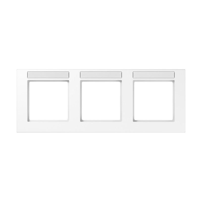 Jung A range / A 550 Afdekraam 3-voudig, met tekstvenster, A 550, thermoplast, alpine wit,