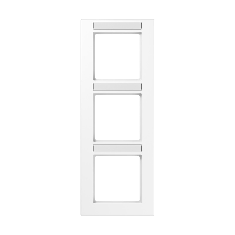 Jung A range / A 550 Afdekraam 3-voudig, met tekstvenster, A 550, thermoplast, alpine wit,