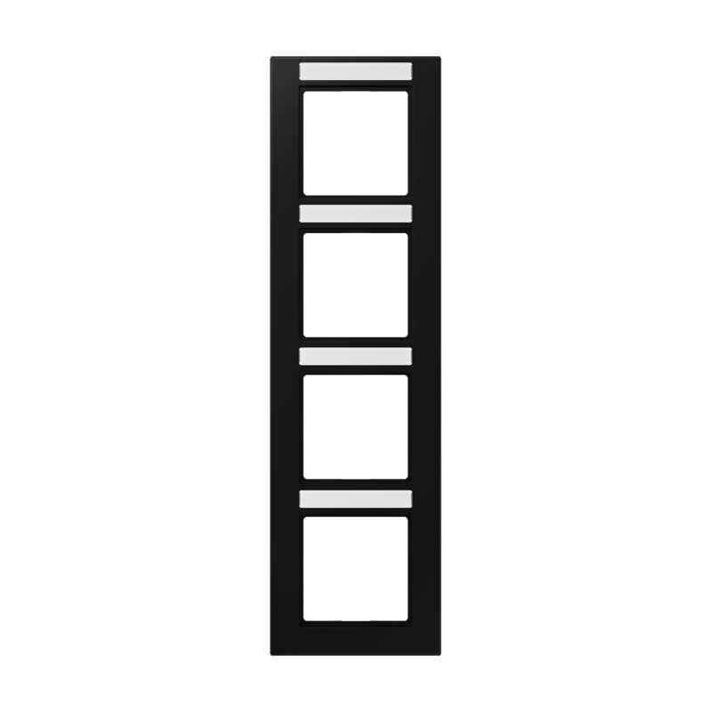 Jung A range / A 550 Afdekraam 4-voudig, met tekstvenster, A 550, thermoplast gelakt, grafi