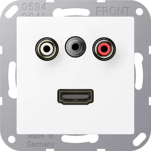 Jung Multimedia-aansluitingen cinch audio/mini jack 3,5MM/hdmi A rang