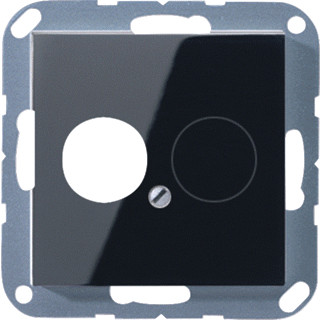 Jung A range onderdeel/centraalplaat luidsprekeraansluiting kunststof zwart Jung A range onderdeel/centraalplaat luidsprekeraansluiting kunststof zwart