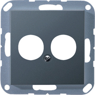 Jung A range onderdeel/centraalplaat luidsprekeraansluiting kunststof antraciet