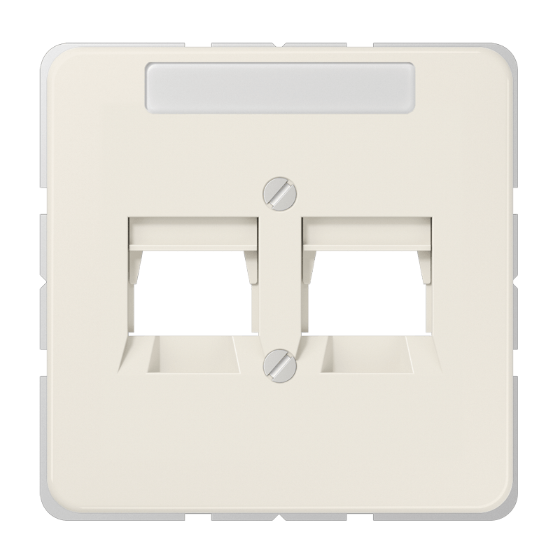 Jung CD500 onderdeel/centraalplaat modular-jack kunststof crèmewit (elektrowit)