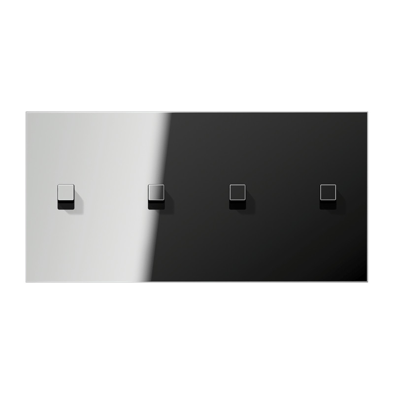 Jung LS 1912 range Afdek.LS1912 GL.CHR.hor.2+2 hevel cylin