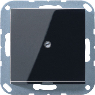 Jung A range onderdeel/centraalplaat leidinguitvoer basiselement met centrale afdekplaat kunststof zwart