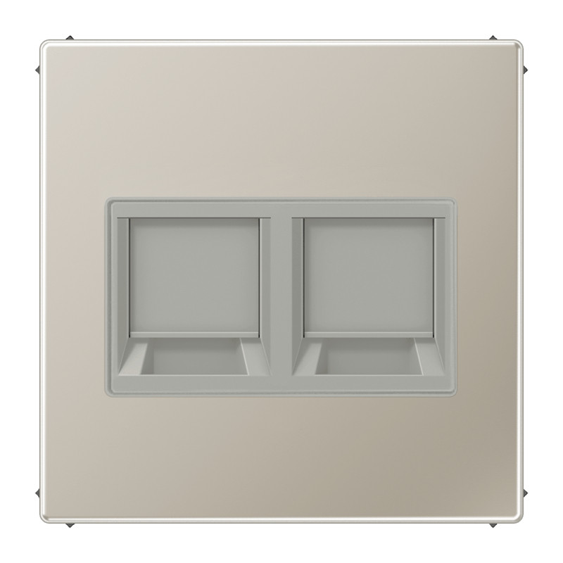 Jung LS range onderdeel/centraalplaat modular-jack metaal roestvaststaal ( RVS )