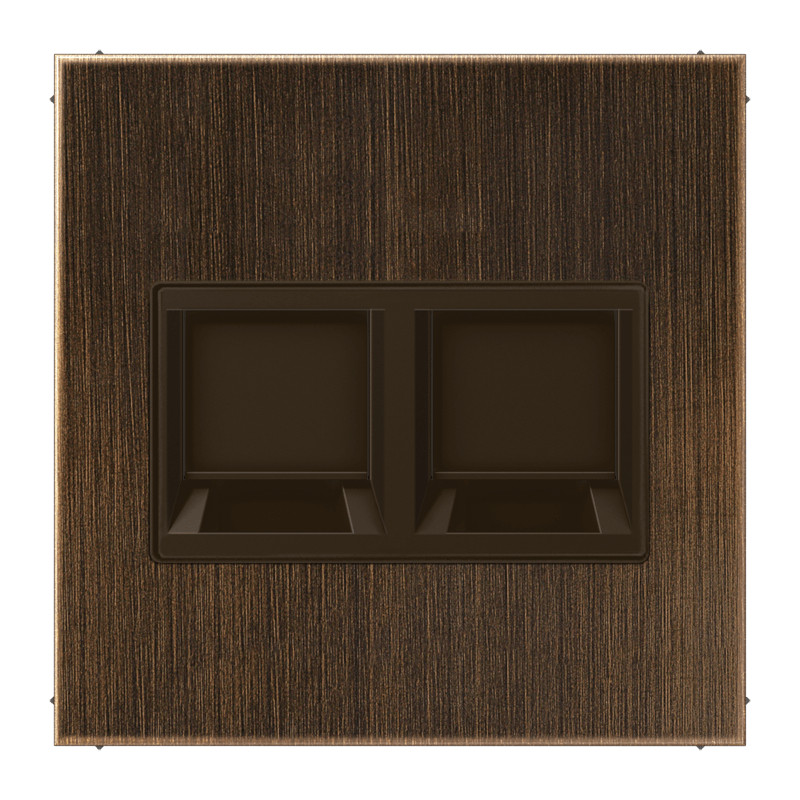 Jung LS range onderdeel/centraalplaat modular-jack metaal messing