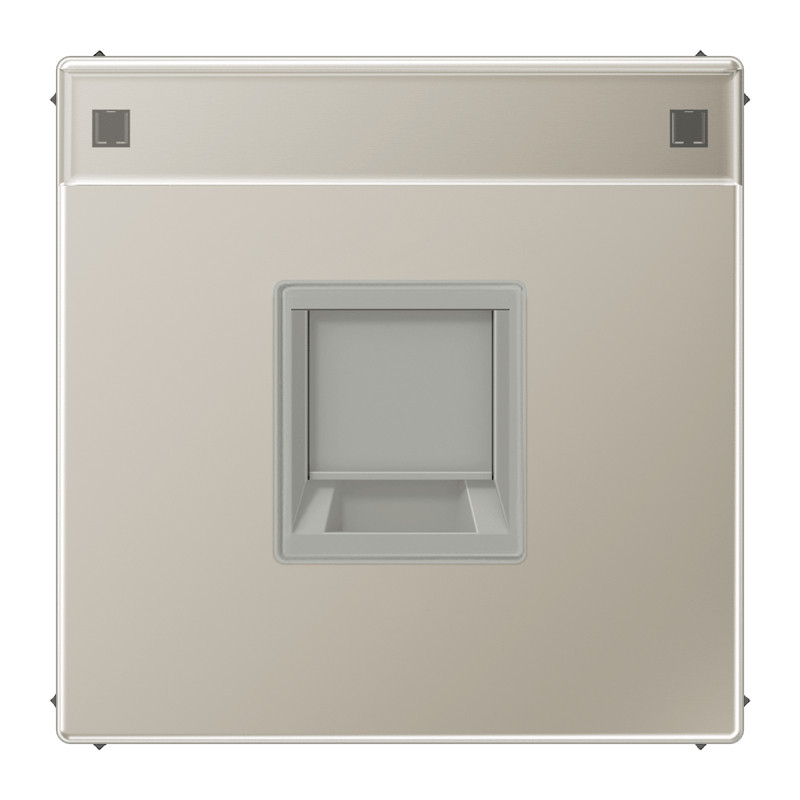 Jung LS range onderdeel/centraalplaat modular-jack metaal roestvaststaal ( RVS )