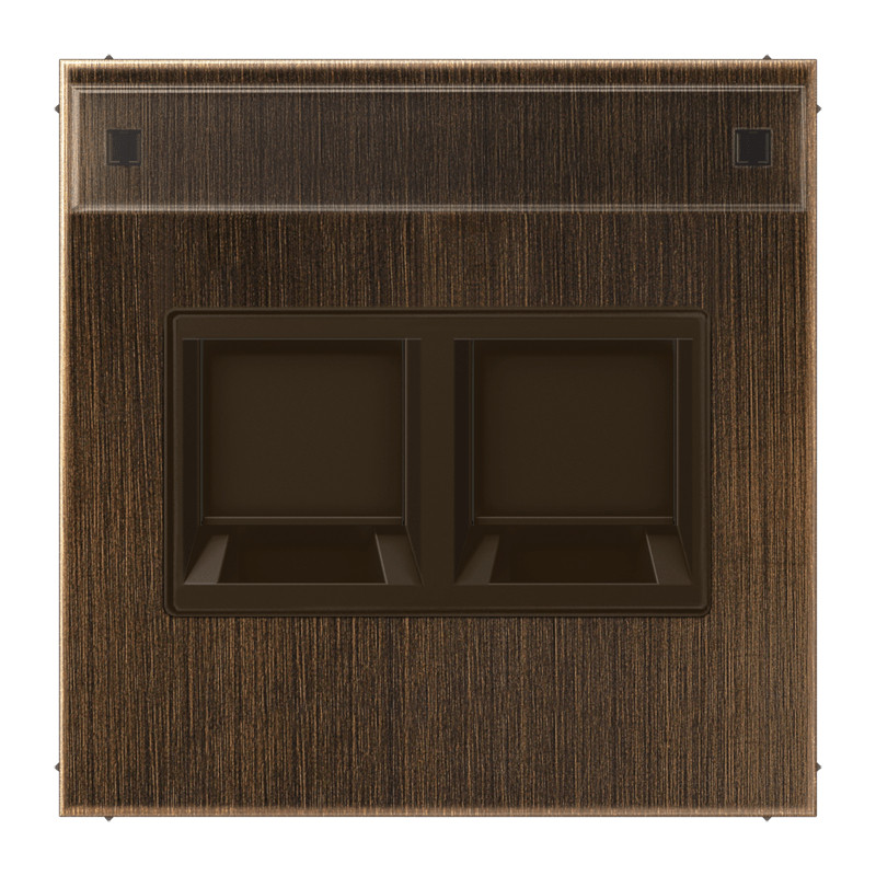 Jung LS range onderdeel/centraalplaat modular-jack metaal messing