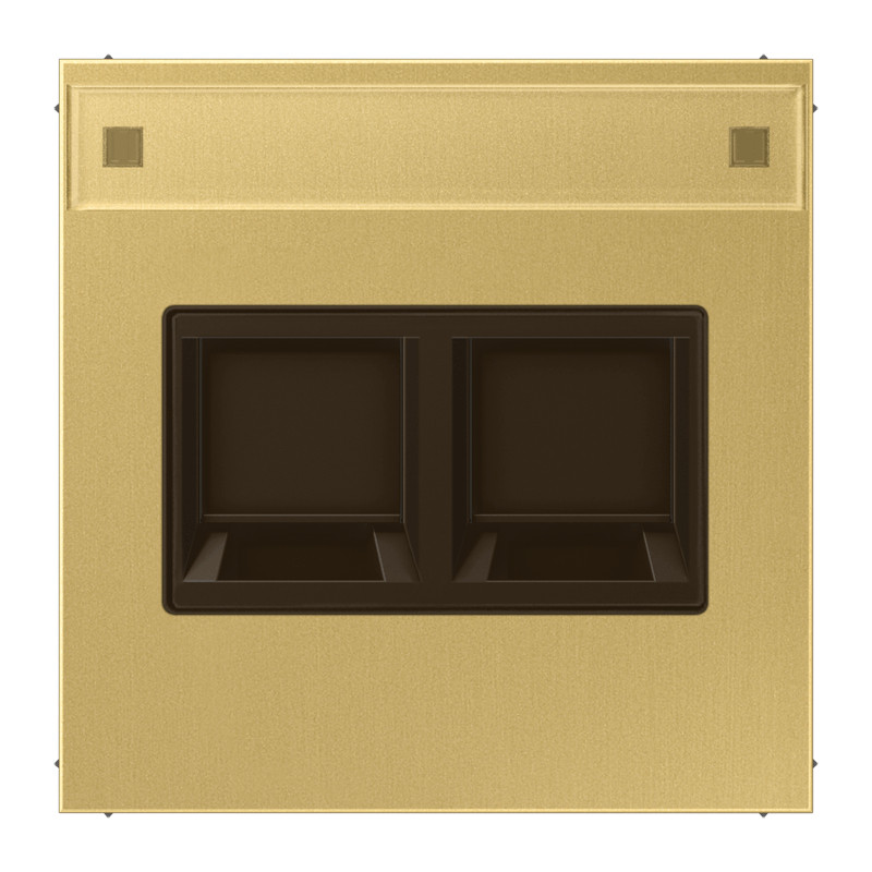 Jung LS range onderdeel/centraalplaat modular-jack metaal messing