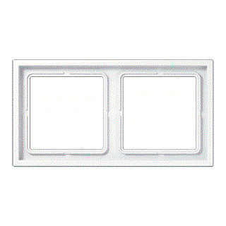 Jung LS range / LS ZERO  wit mat 2-voudig afdekraam