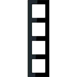 Jung LS range afdekraam 4V horizontaal en verticaal zwart ip44 ac584bf-SW