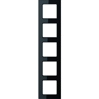 Jung A range afdekraam 5V horizontaal en verticaal zwart ip44 ac 585 BF SW