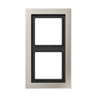 Jung LS design afdekraam 2V roestvaststaal ( RVS ) ip44