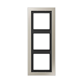Jung LS design afdekraam 3V roestvaststaal ( RVS ) ip44