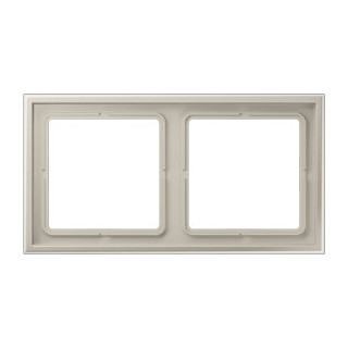 Jung LS range afdekraam 2V horizontaal en verticaal roestvaststaal ( RVS ) ip44