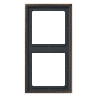 Jung LS range afdekraam 2V horizontaal en verticaal messing ip44 me 2982 at