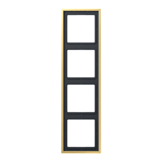 Jung LS range afdekraam 4V horizontaal en verticaal messing ip44 me 2984 C