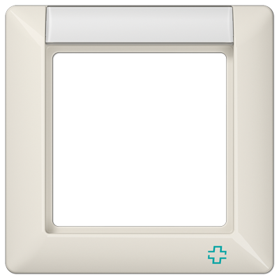 Jung As500 afdekraam 1V cremewit/elektrowit ip44
