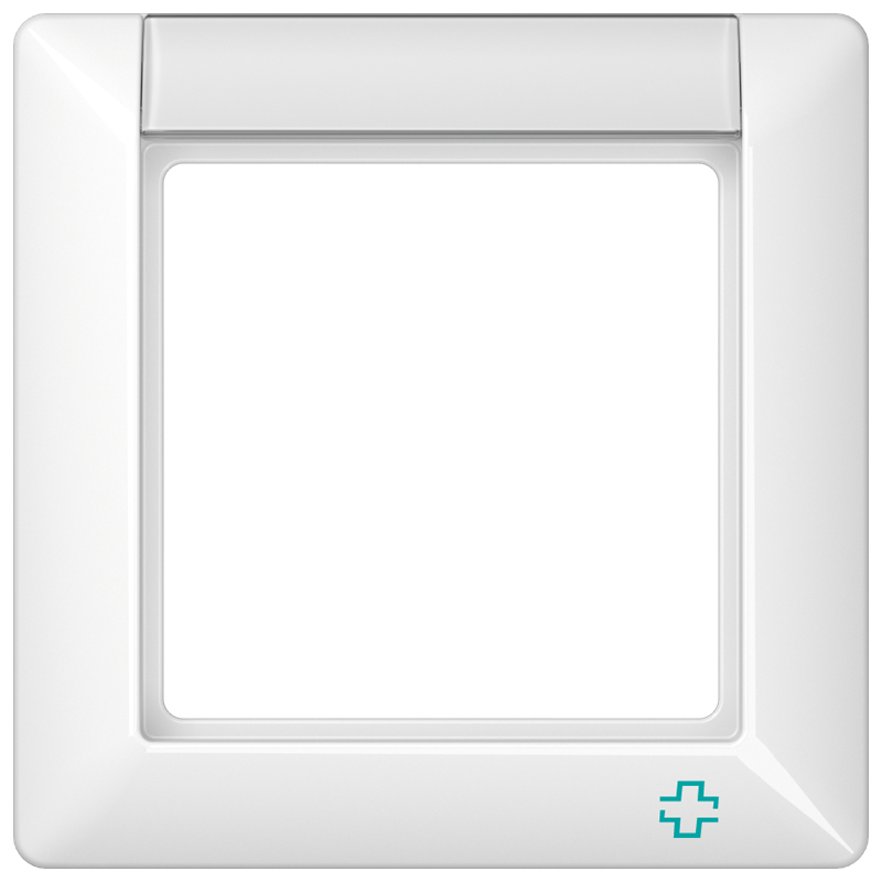 Jung As500 afdekraam 1V wit ip44