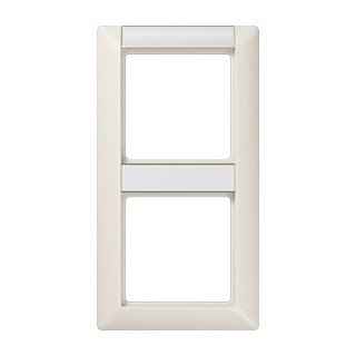 Jung As500 afdekraam 2V verticaal cremewit/elektrowit ip44