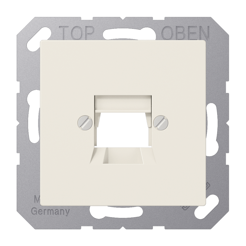 Jung As500 afdekking 1-voudig voor modular jack crèmewit