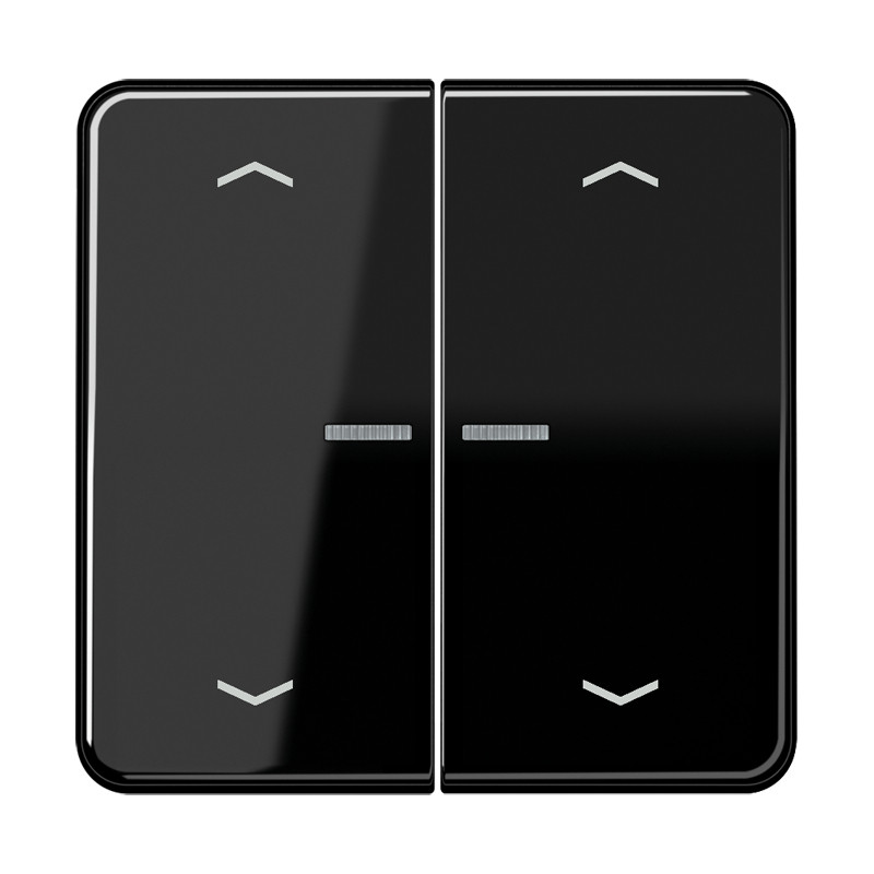 Jung CD range Home Stuurafd. CD 2V. zwart pijl