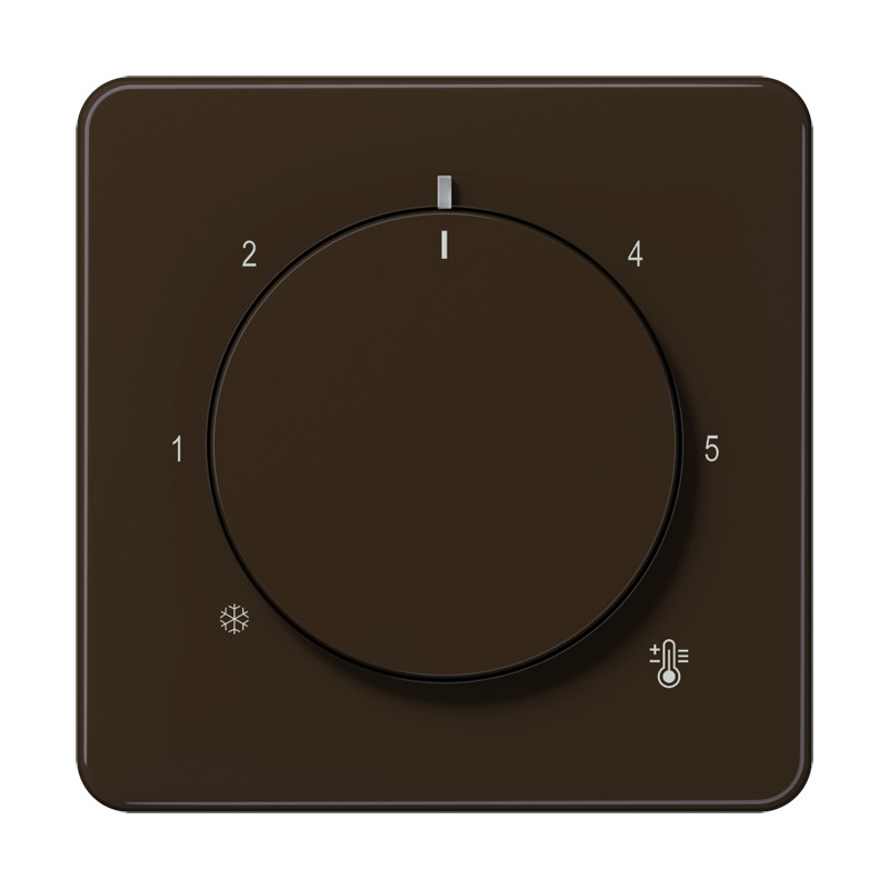 Jung CD range Thermostaatafdekking CD SL.V. bruin