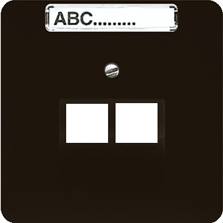 Jung CD500 onderdeel/centraalplaat modular-jack kunststof zwart