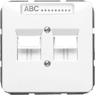 Jung Afdekking CD500 A.wit V.mod.jack 2-VDG.