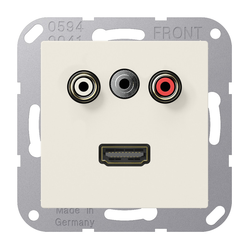 Jung Afdekking a(s)500 wit V.audio/jack/hdmi