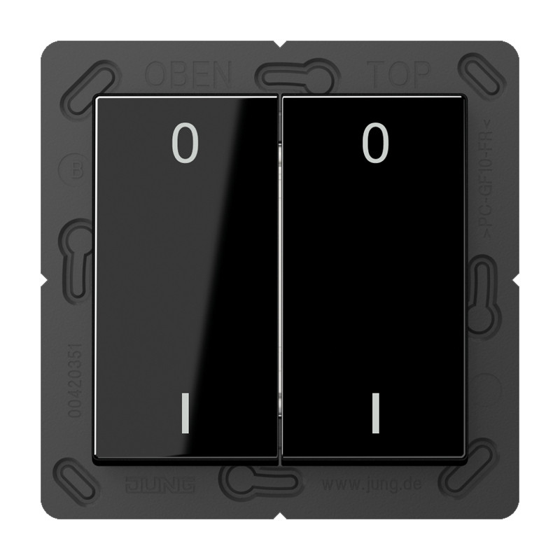 Jung Enocean radiografische wandzender met symbolen 0 I