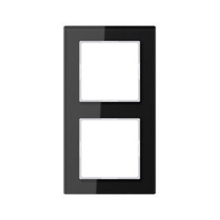 Jung A creation afdekraam 2V horizontaal en verticaal zwart ip44