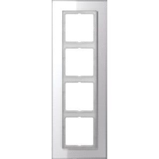Jung LS range afdekraam 4-voudig horizontaal en verticaal wit ip2x