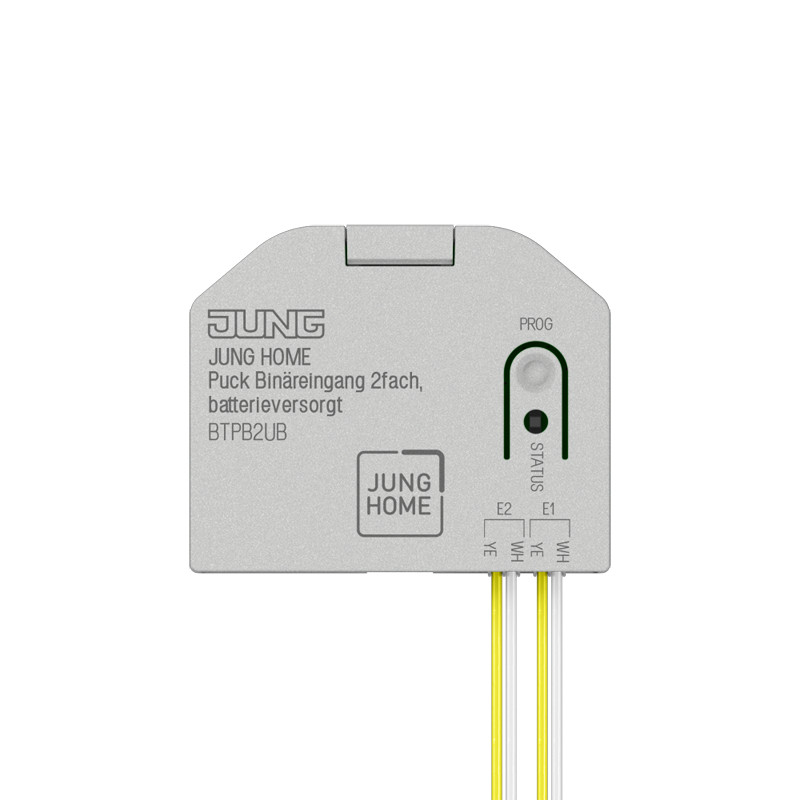 Jung Home puck binaire ingang 2-voudig, batterijgevoed