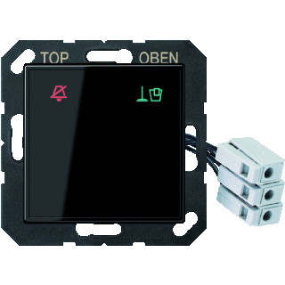 Jung LS range enkele wip aan-/uit-schakelaar zwart