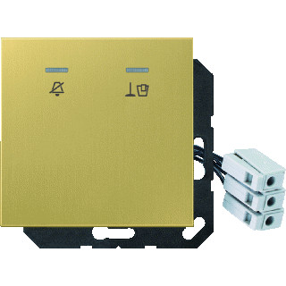 Jung LS range enkele wip aan-/uit-schakelaar messing