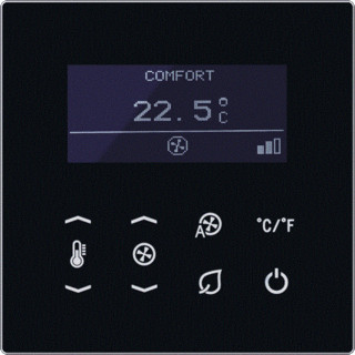 Jung Kamertherm. LS990 zwart fan coil 4 pijps